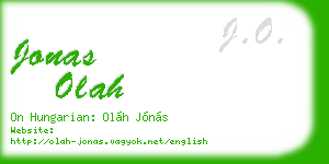 jonas olah business card