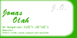 jonas olah business card